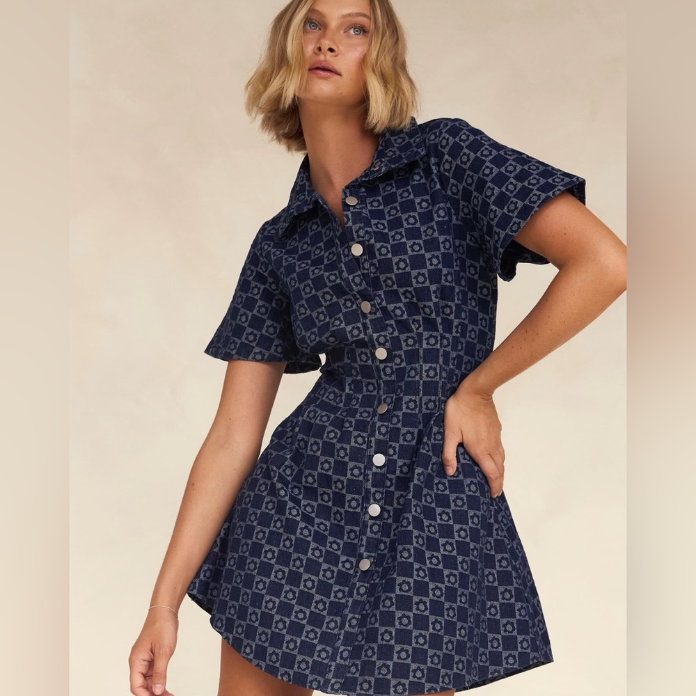 Denim mini dress